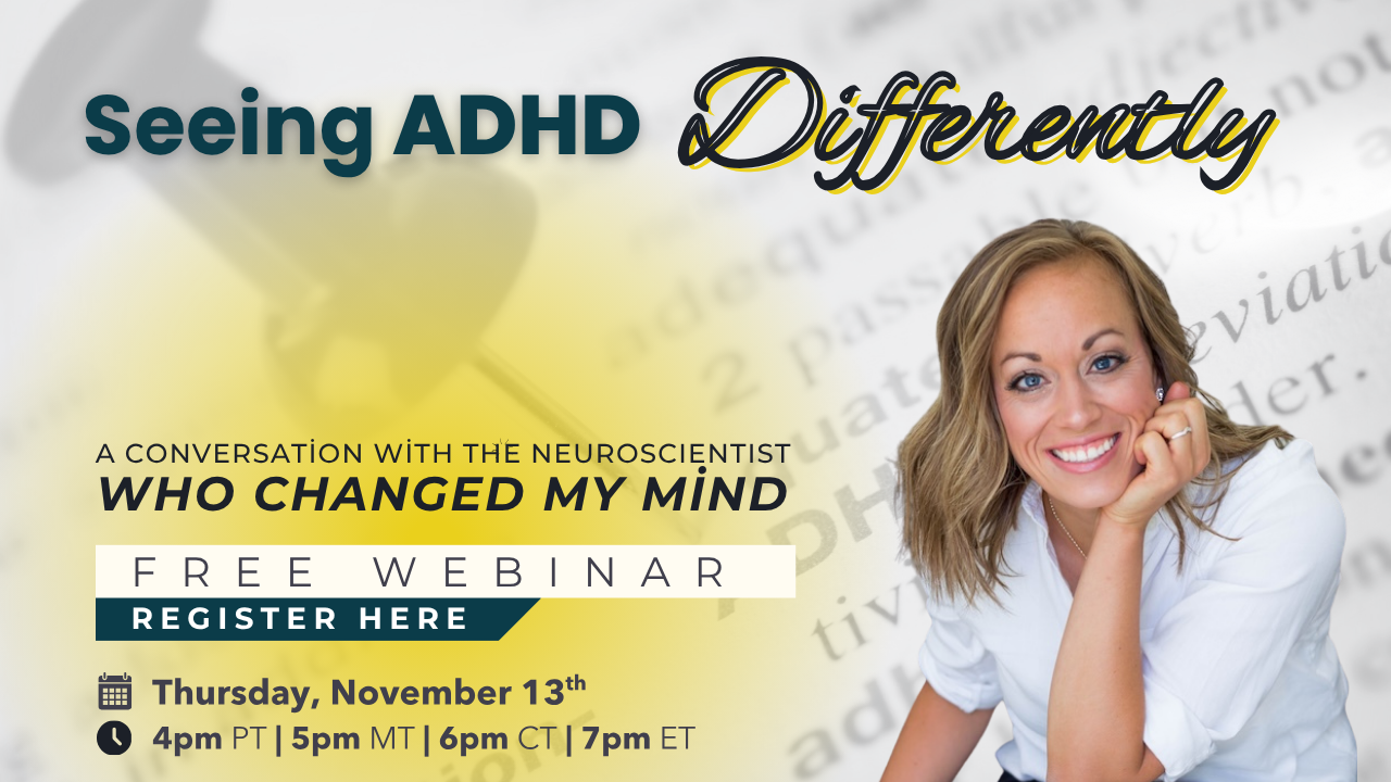 Seeing ADHD Differently Webinar Banner - Desktop and Tablet